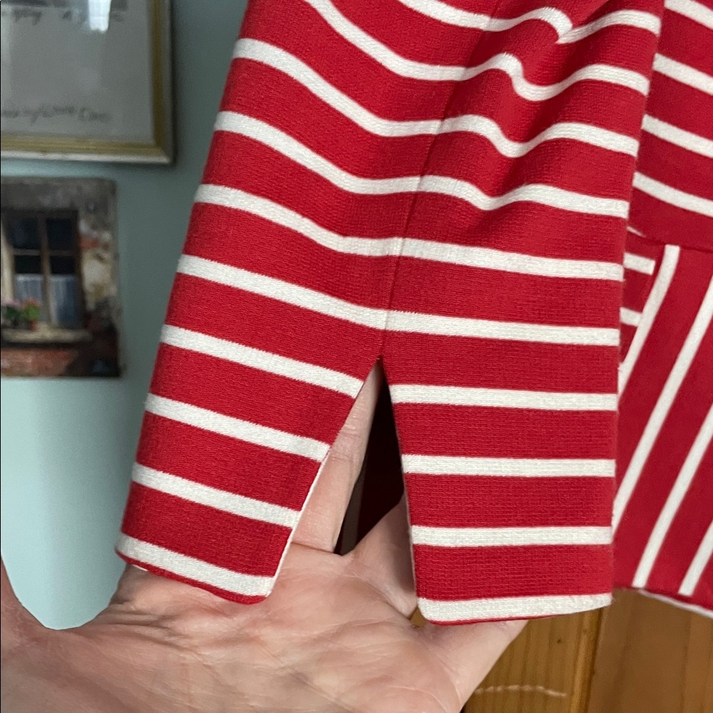 Etcetera Women's Red and White Striped Blazer - Picture 4 of 7